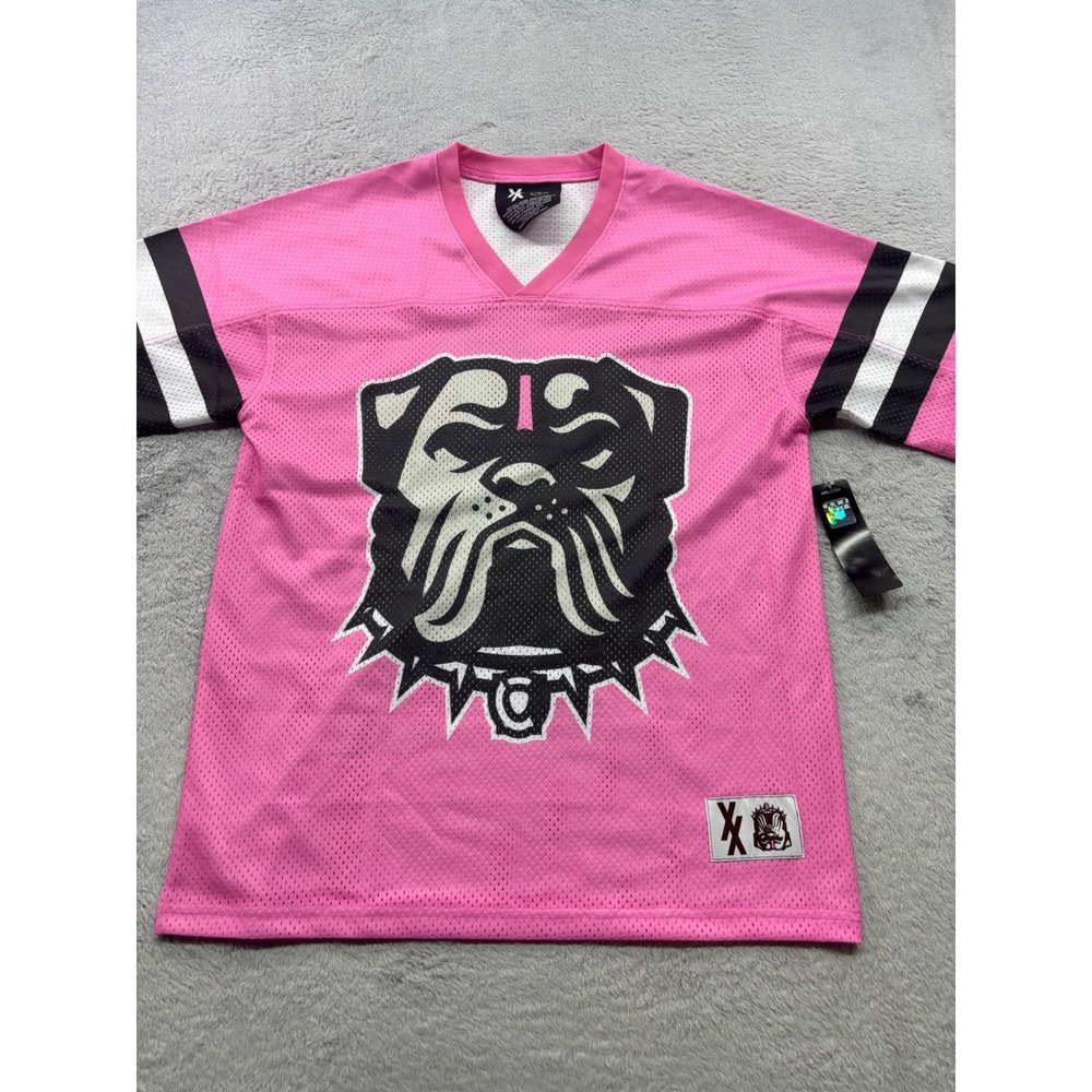 Machine Gun Kelly MGK Cleveland Bulldog Pink Football Jersey Mens Small NFL New